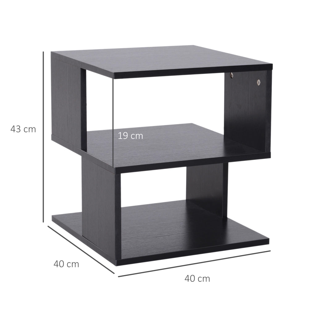 Tavolino da salotto 3 livelli ¨C Zephmum ¨C 40x40x43 cm nero