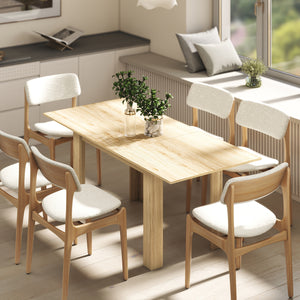 Tavolo Allungabile da Pranzo 140-180x80x75 cm per 6-8 Persone in MDF Color Legno