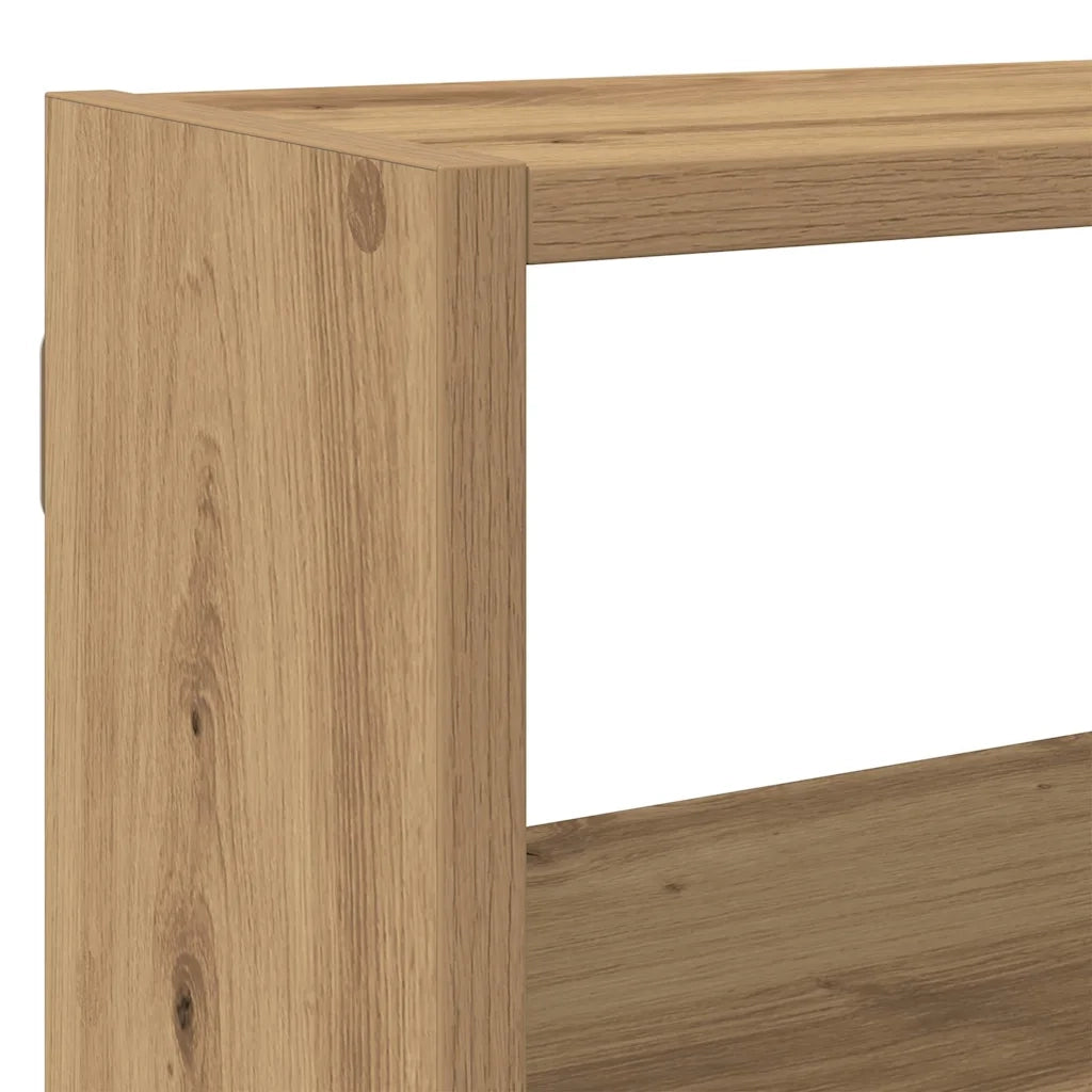 Scaffale Cubo Parete 7 Scomparti Truciolato Rovere Artigianale 860030