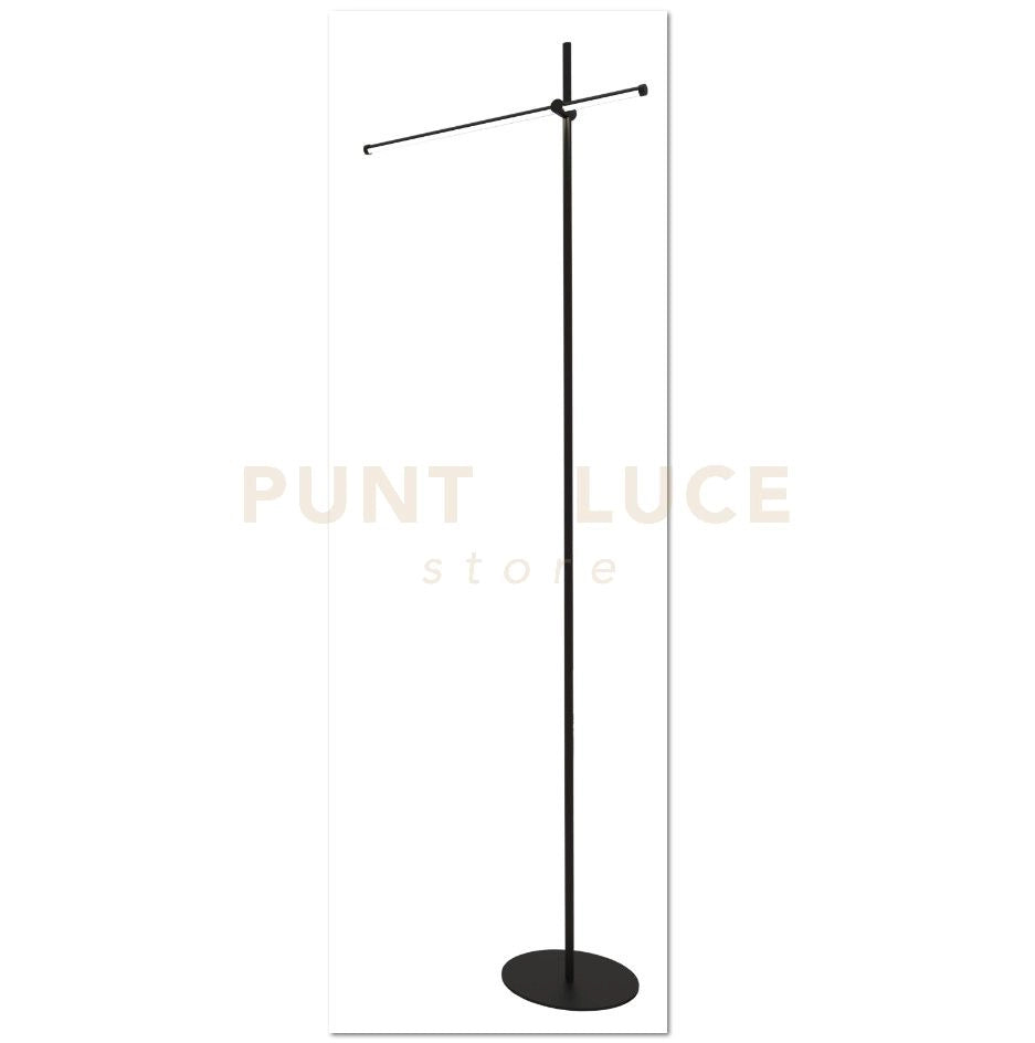 ELIA/P2 N Lampada da terra nero opAco in metallo a led 11W 3000K 1026LM