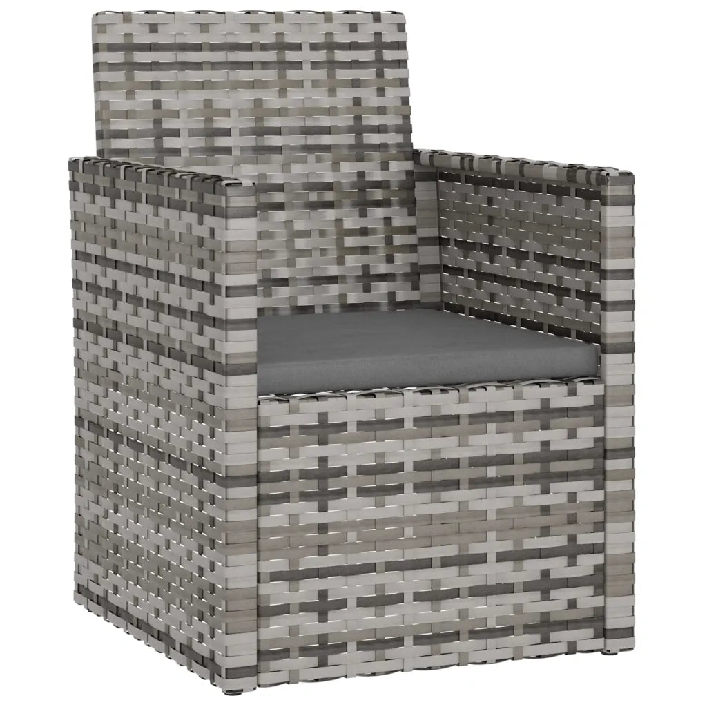 Poltrona da Giardino con Cuscino Grigio in Polyrattan CFW2013247