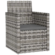 Poltrona da Giardino con Cuscino Grigio in Polyrattan CFW2013247
