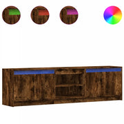 Mobile TV | Armadietto TV | Mobile Porta TV con LED Rovere Fumo 180x34x50cm in Truciolato