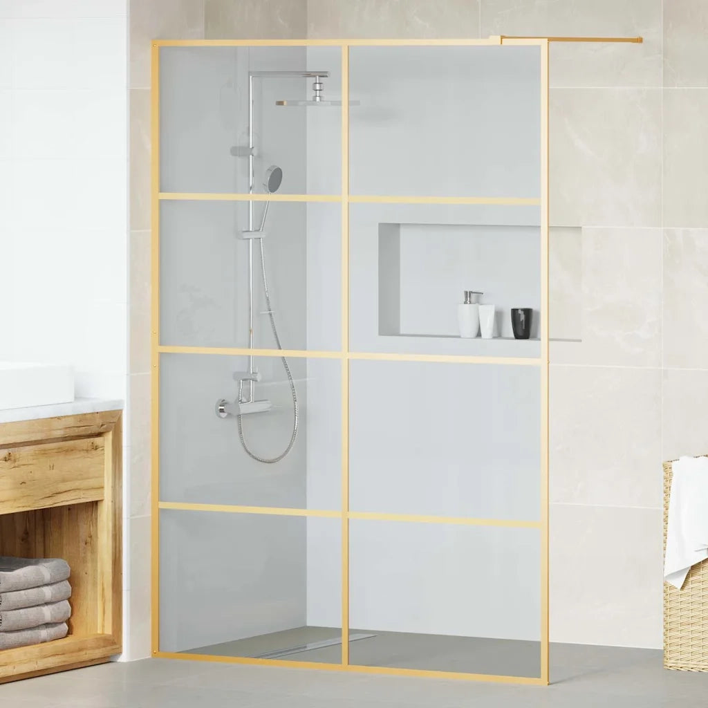 Parete Doccia Walk-in Oro 140 x 195 cm vetro temperato