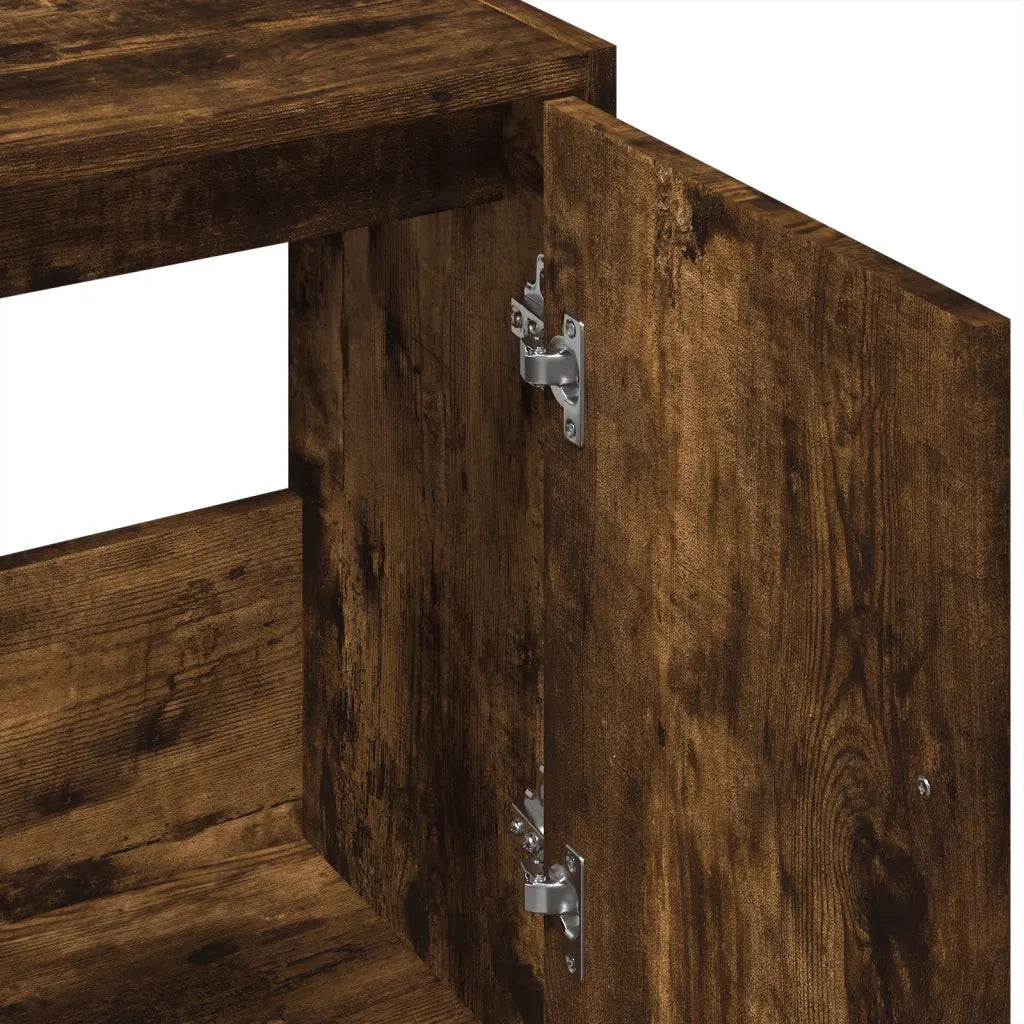 Mobile Lavabo Rovere Fumo 63x29x55 cm in Legno Multistrato 848098