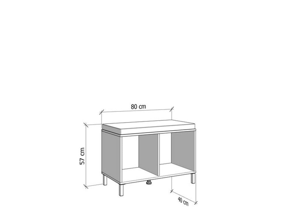 Marciana, Mobile da Ingresso un Ripiano, 80x40x57h cm Bianco Crema