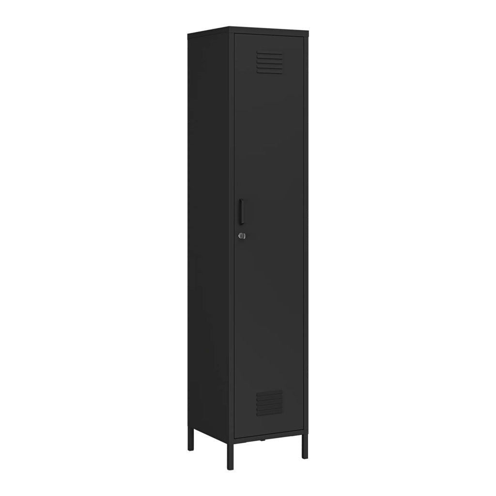 Mobiletto portaoggetti/scaffale 180 x 38 x 38 cm acciaio nero opaco 03_0008914