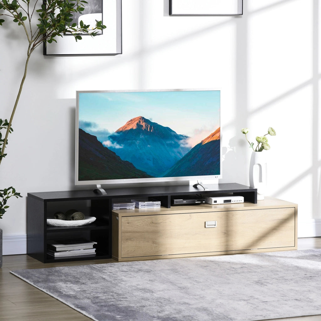 Mobile TV fino a 65 pollici con ripiano ¨C Xylo ¨C Porta basculante grigio cemento