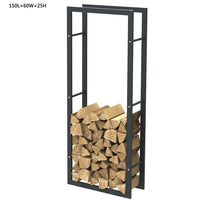 Portalegna Supporto Metallo Porta Legna Interno Legnaia Camino Stufa 150x60x25cm