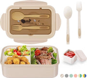 Borsa da picnic per adulti e bambini, 1400 ml, con 3 scomparti, inclusa la posateria, la borsa da snack è adatta per microonde e lavastoviglie, per scuola, lavoro, picnic e viaggi.