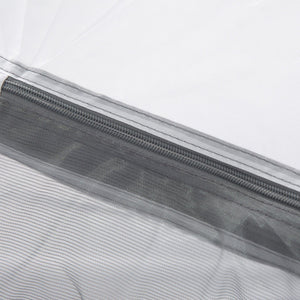 Tenda da Campeggio 4 Persone 325x183x130 cm con Vestibolo e Finestre Grigia