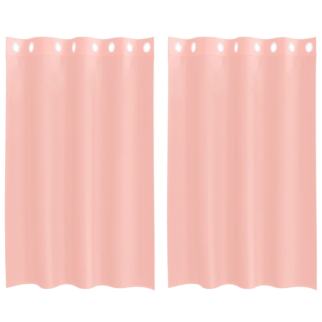 Tende in Voile con Occhielli 2 pz Rosa 140x175 cm