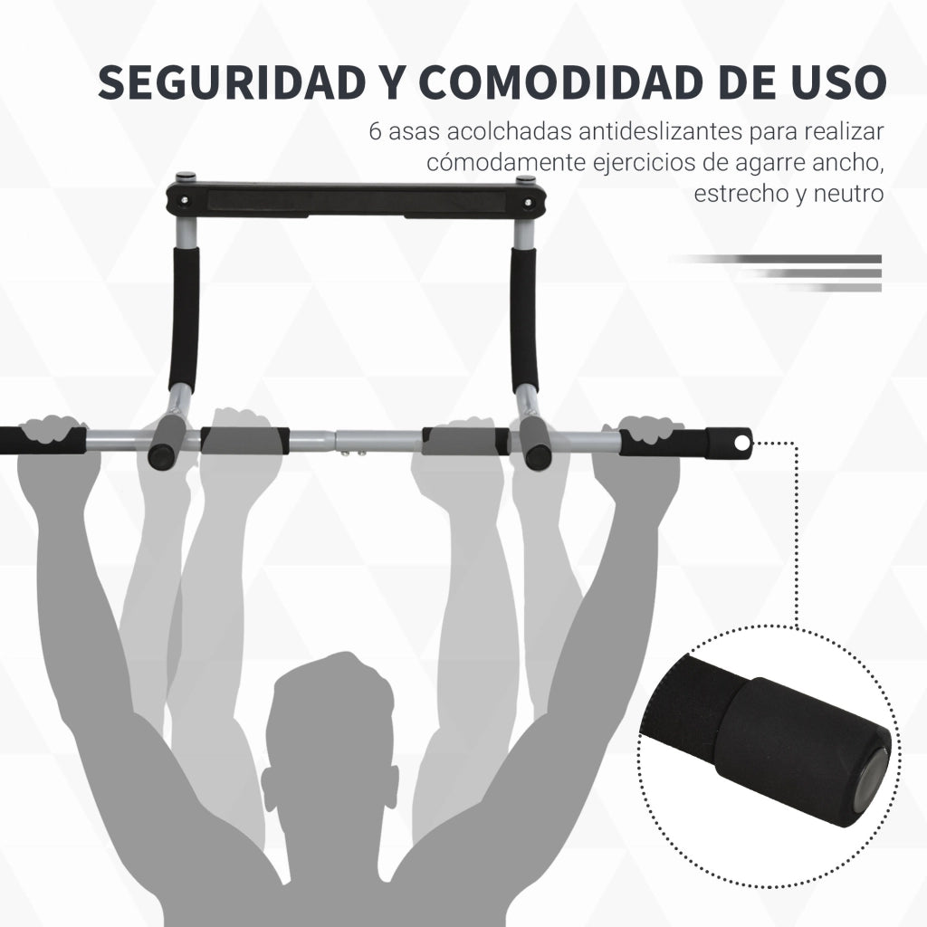 Sbarra per Trazioni a Soffitto ¨C Xylo ¨C Allenamento Pull-Up Portata 110kg 92x40x17cm Nero