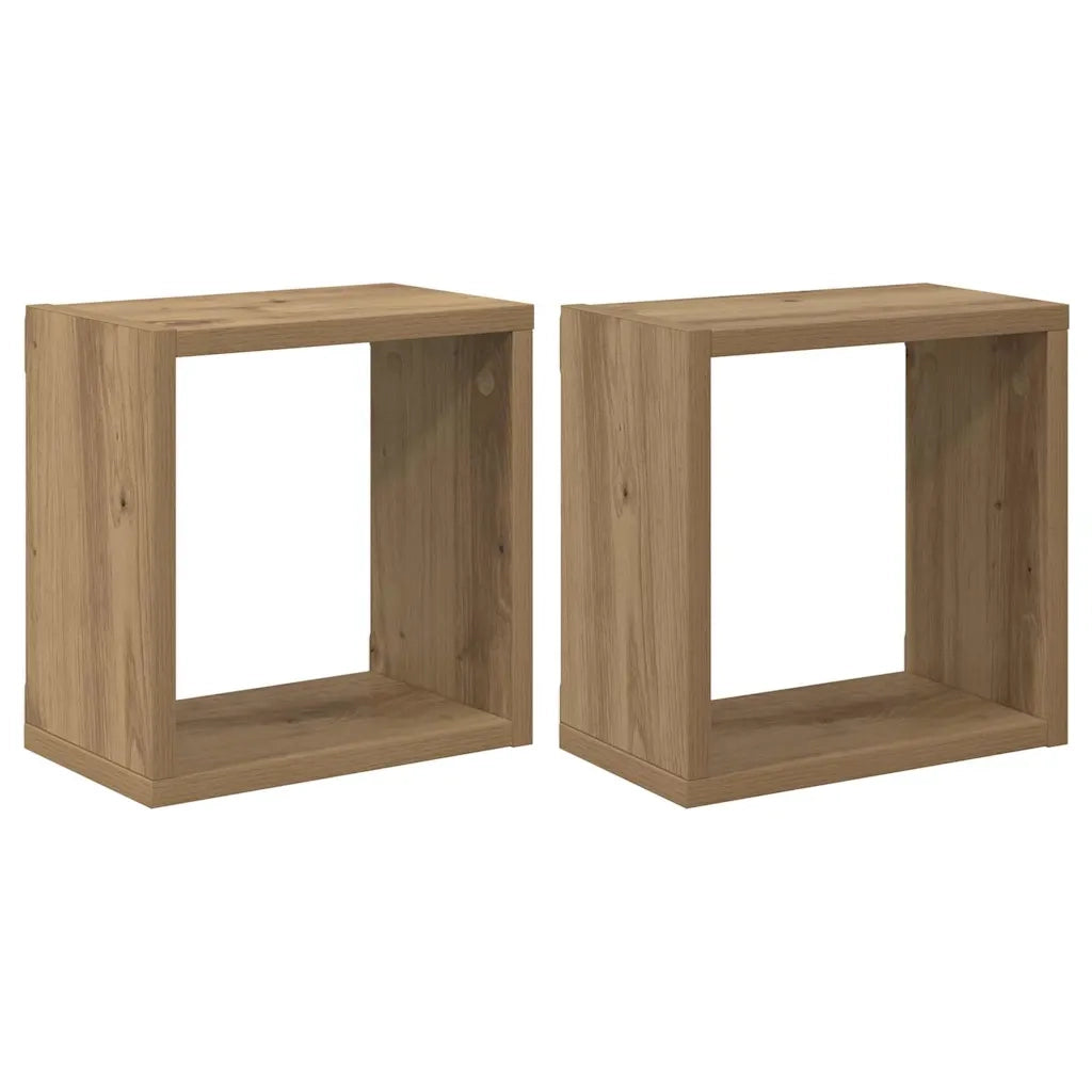 Scaffali da parete 2 pcs Rovere artigianale Legno multistrato 875178