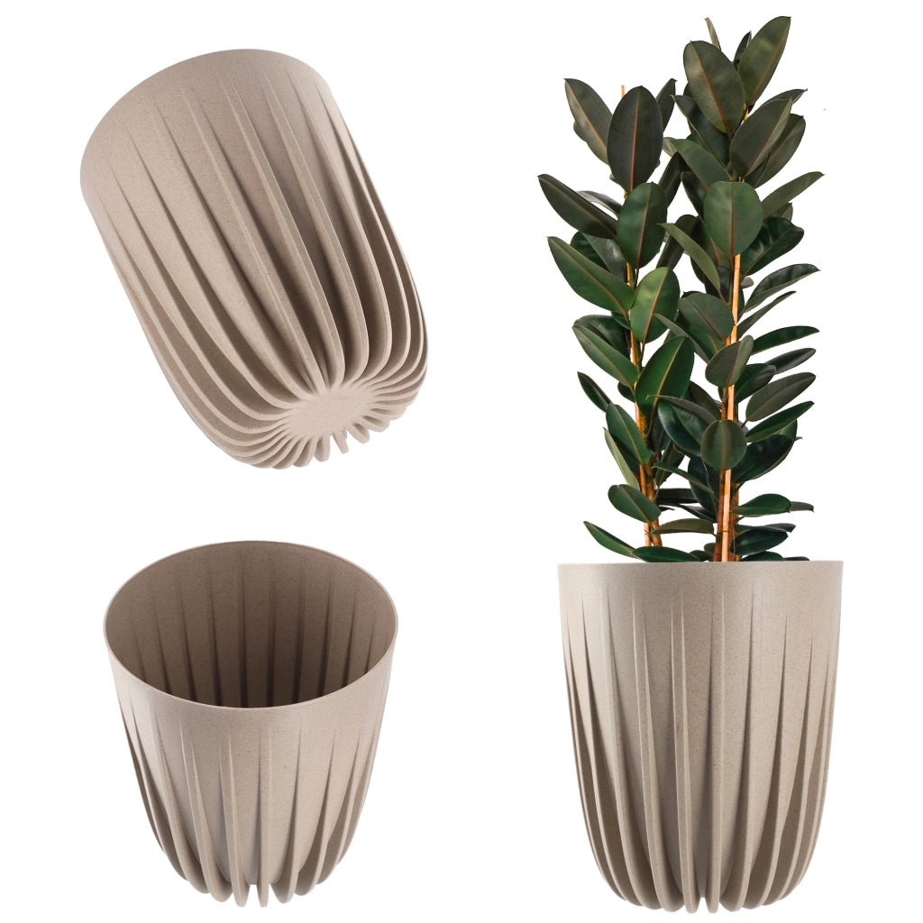 Vaso da fiori KADAX con inserto, rotondo, 25x30 cm, con coperchio in plastica.