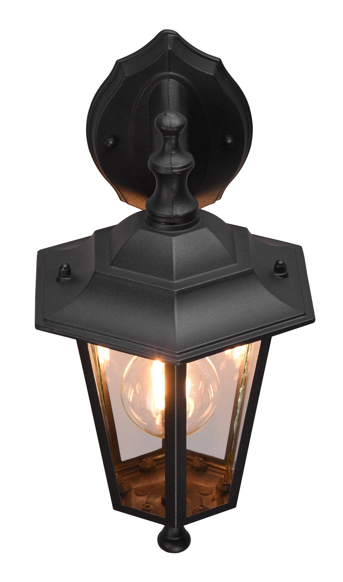 Applique da Esterno Attacco E27 in Alluminio Nero Opaco