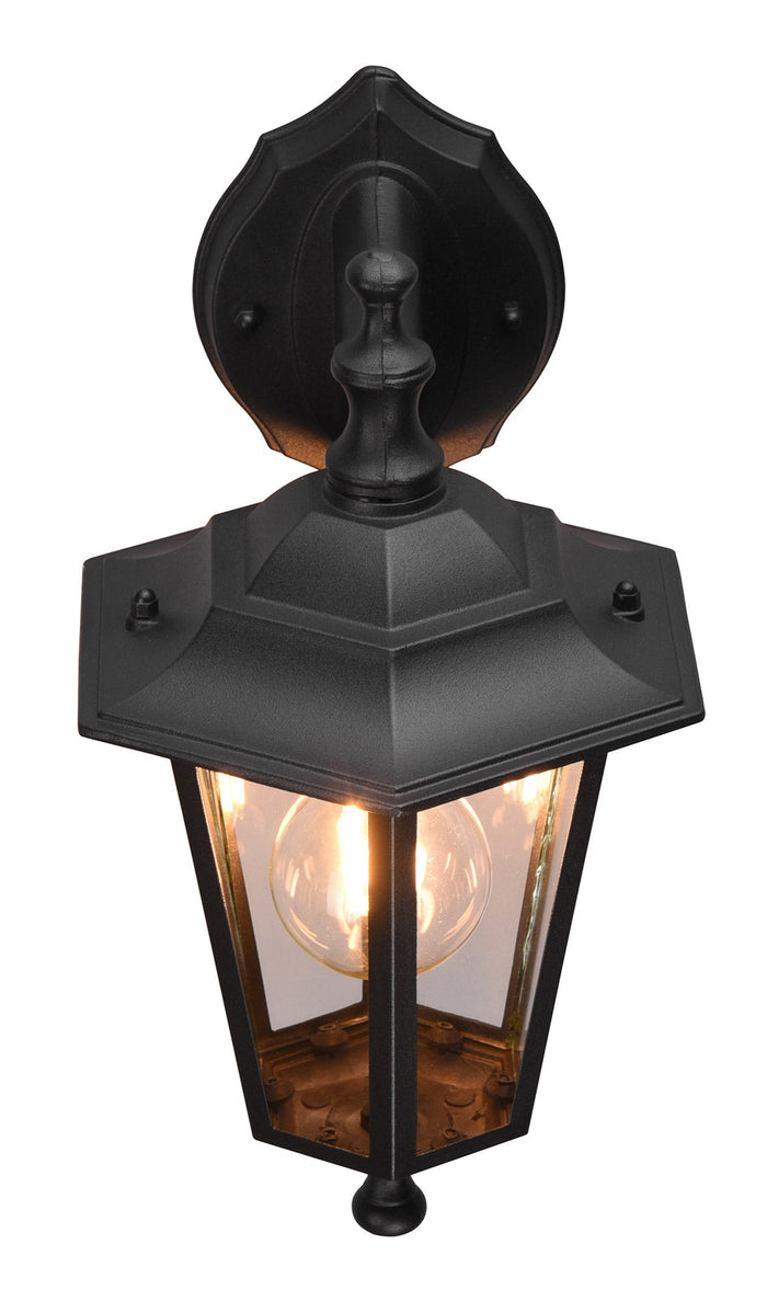 Applique da Esterno Attacco E27 in Alluminio Nero Opaco