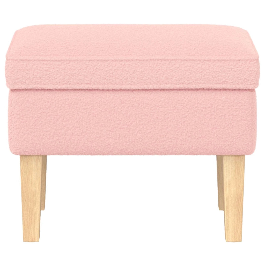 Poggiapiedi Rosa 55 x 35 x 41 cm Bouclé 42030004