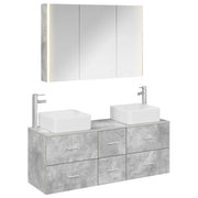 Set di mobili per il bagno 4 pcs Grigio Cemento 3406786