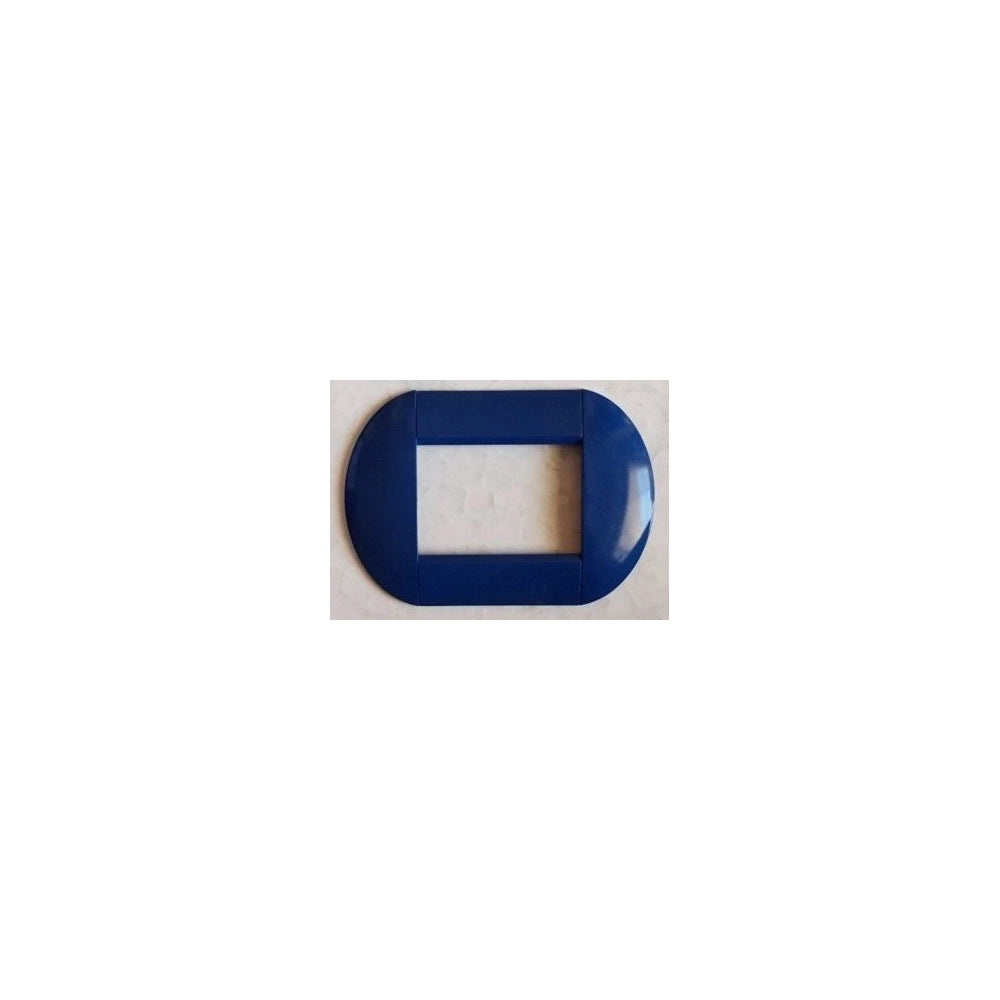 Trade Shop - Placca Placche Placchette Compatibili Living International Light Bombate Bticino - Blu Scuro -4 Fori     -