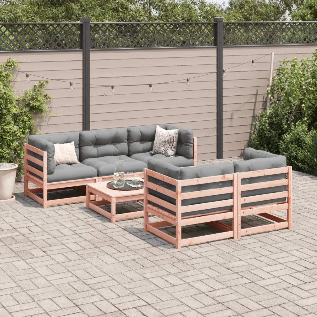 Set Divani da Giardino 6 pz in Legno Massello Abete Douglas 3299288