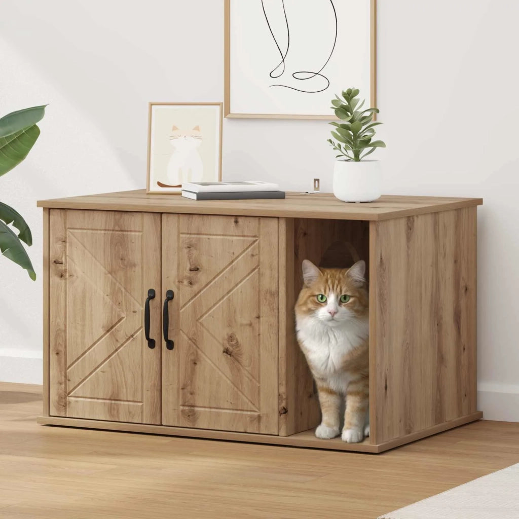 Casa per Gatti Rovere Artigianale 85 x 55 x 50 cm
