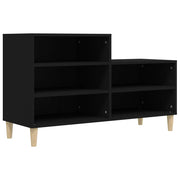 Scarpiera mobile contenitore per scarpe mobile per ingresso/corridoio/soggiorno 102 x 36 x 60 cm legno ingegnerizzato nero 02_0021938