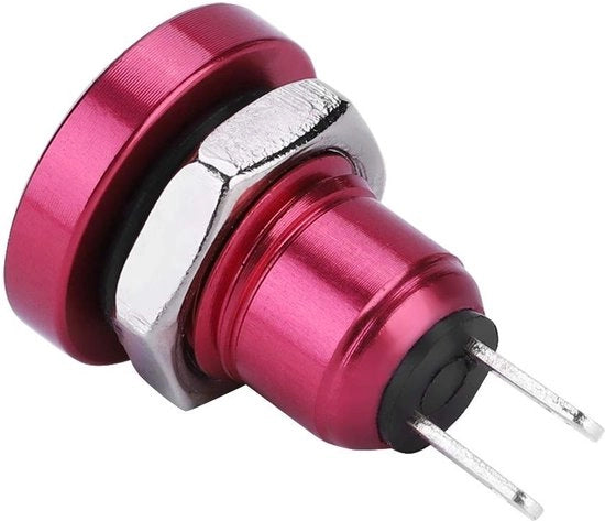 Pulsante Acquapazza Start-Stop - IP65 Sicuro - Colore Rosso - Pulsante Auto - Comando affidabile - Adatto per auto - Colore Rosso