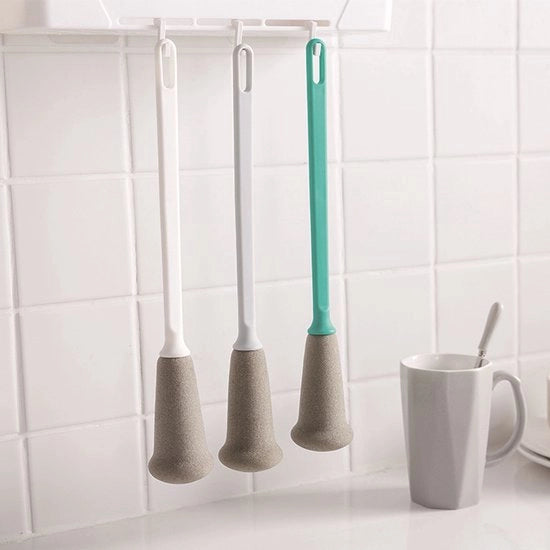 Set di spazzole per la pulizia a 3 pezzi con setole lunghe per bicchieri, bottiglie e vasi da vino - Spazzola multifunzionale per uso domestico