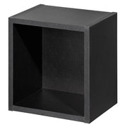Mensola da Parete NEWPORT con Scomparto Aperto 27x25x21 cm - Nero [en.casa]