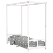 Giroletto per Bambini | Letto Infantile | Lettino Bianco 80x200cm in Legno Massello di Pino