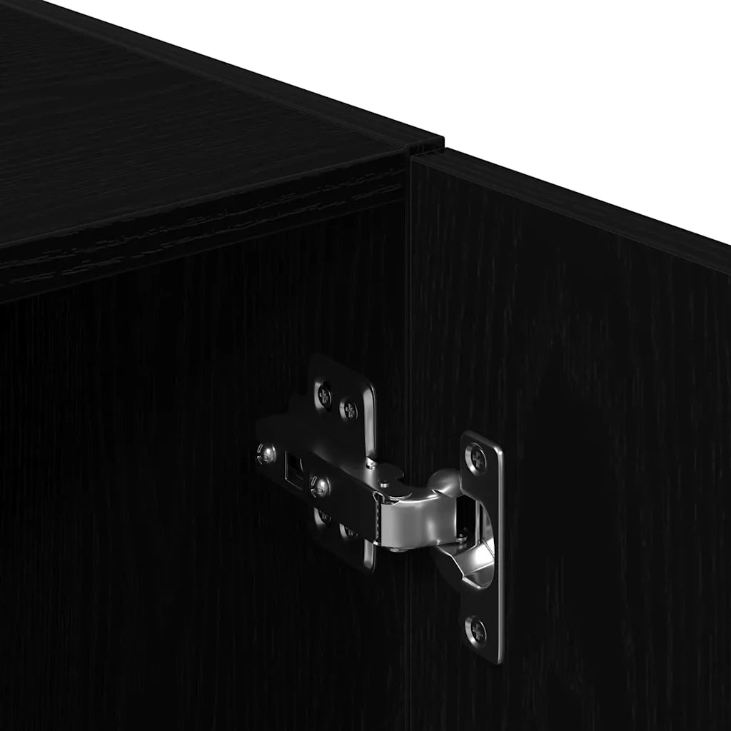 vidaXL Mobile da Cucina Nero 38x41,5x131,5 cm Legno Multistrato