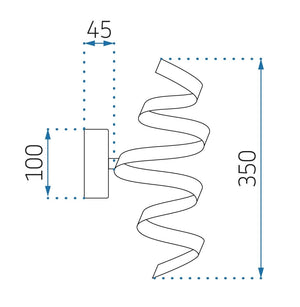 Lampada Led Spring App826-w Black Matt