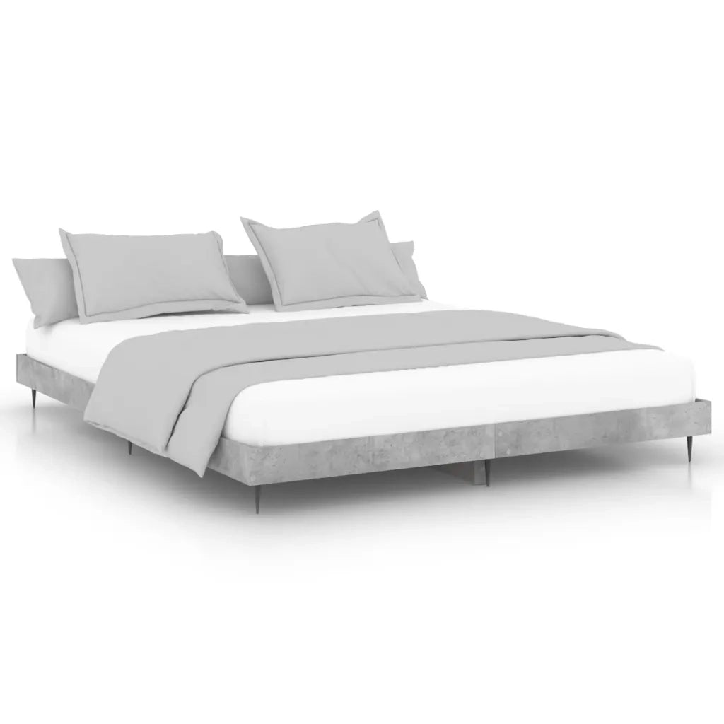 Giroletto-Struttura Letto Grigio Cemento 120x200 cm in Legno Multistrato 265499