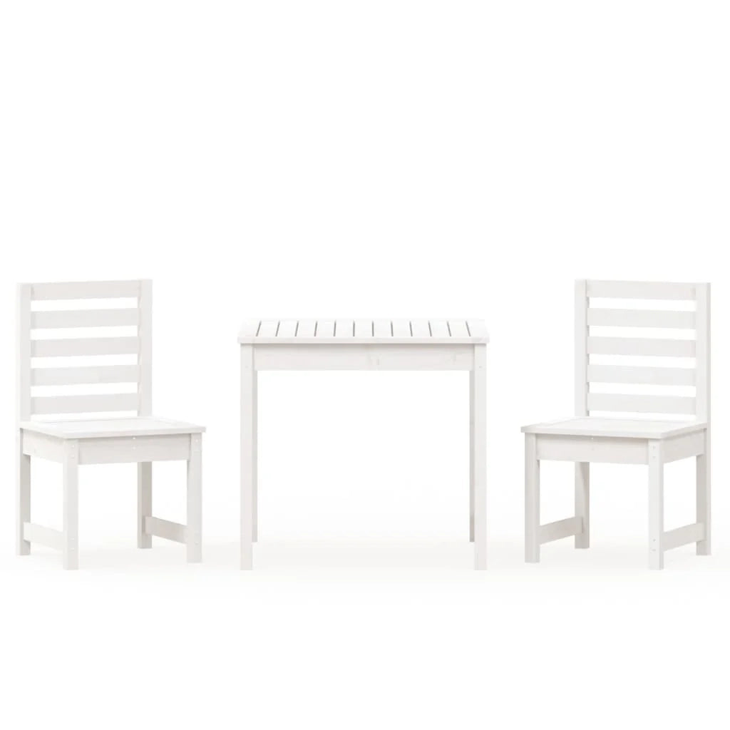 Set da bistrot da giardino in legno massello di pino bianco 3 pezzi mobili da esterno per patio o terrazza 02_0013550