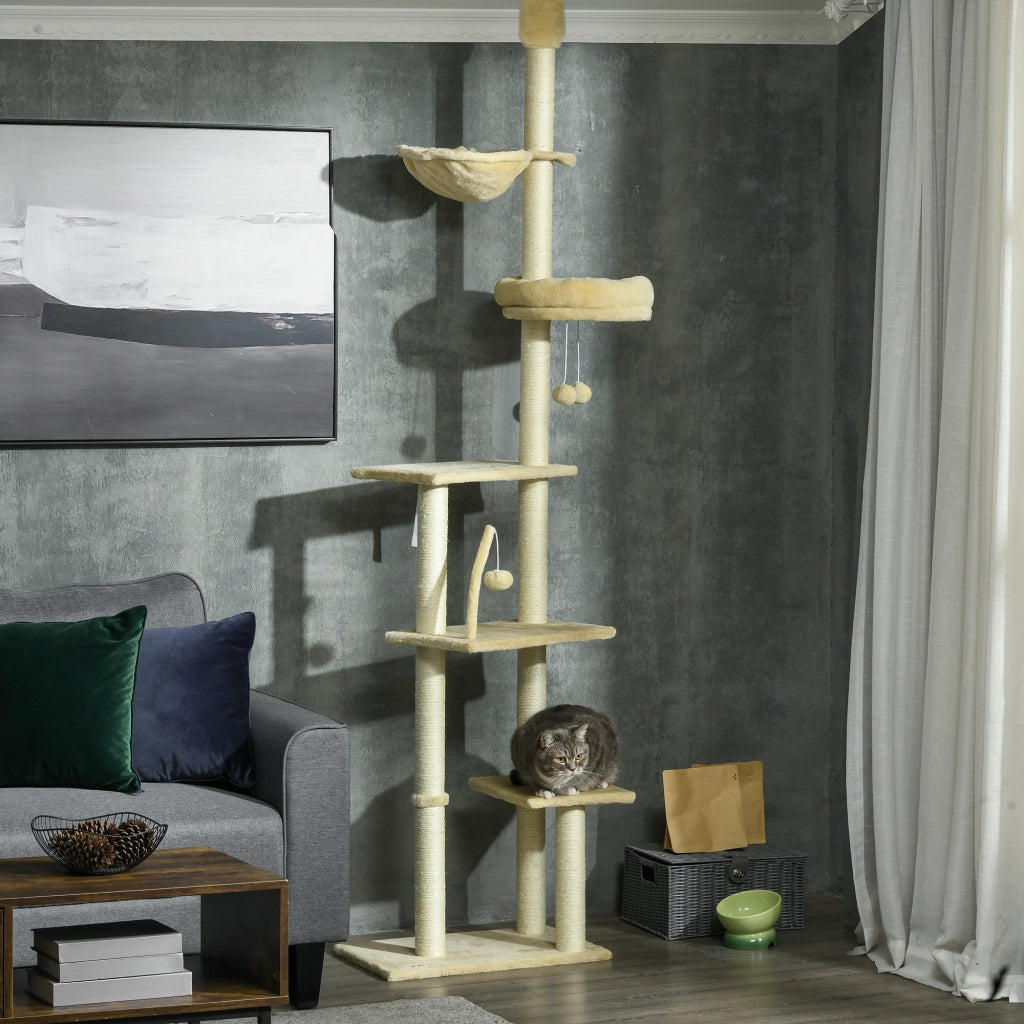 ¨¢rbol para Gatos ¨C zephmum ¨C Beige 230-250 cm
