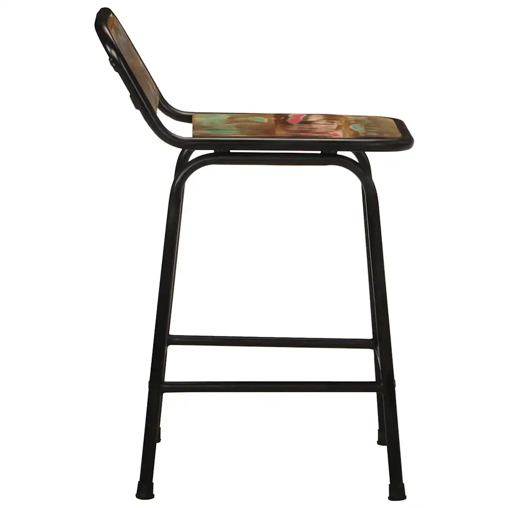 Sgabelli da Bar 2 pz 46x35,5x70 cm Legno Massello di Recupero 4013536