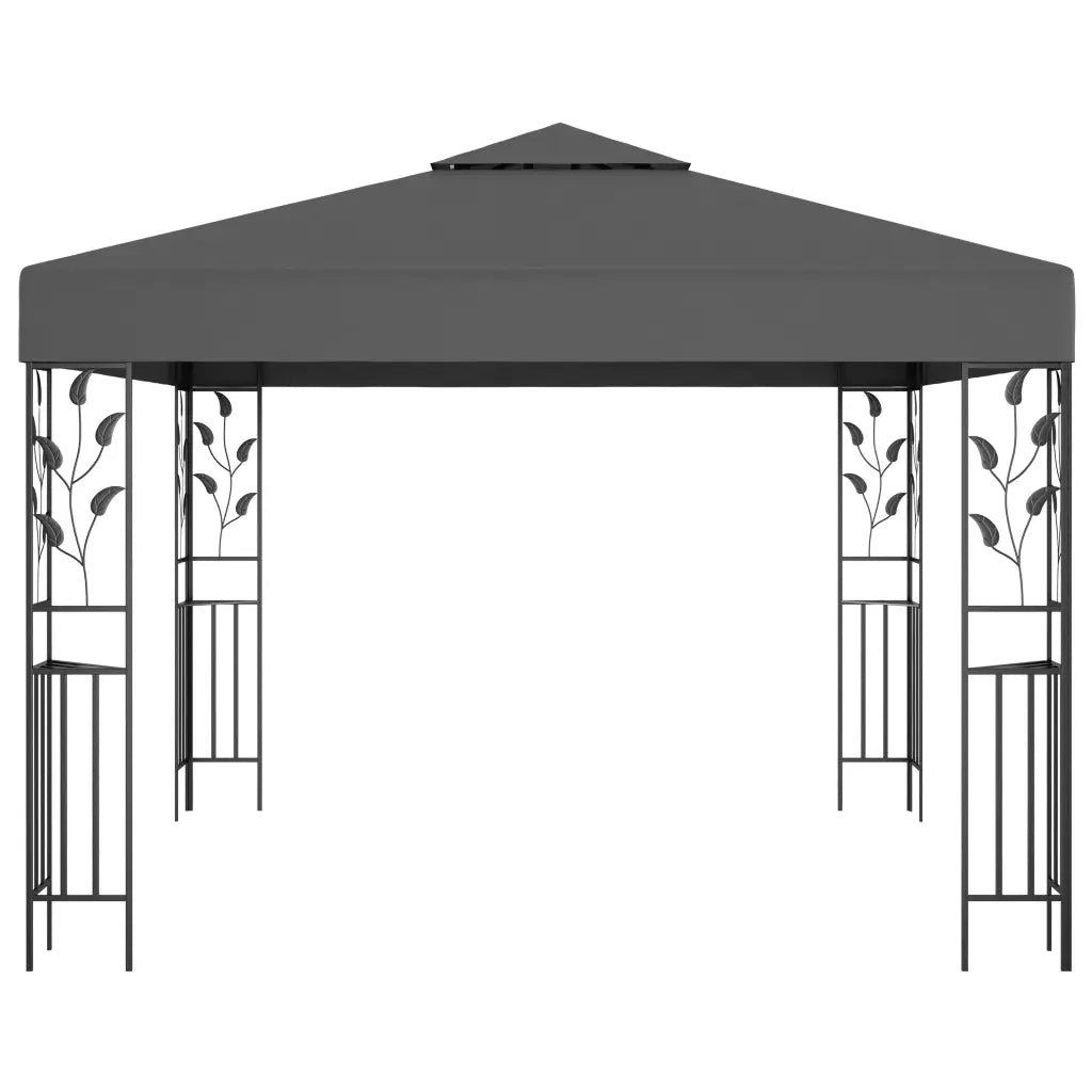 Gazebo con Stringa di Luci LED 3x3 m Antracite 3070296