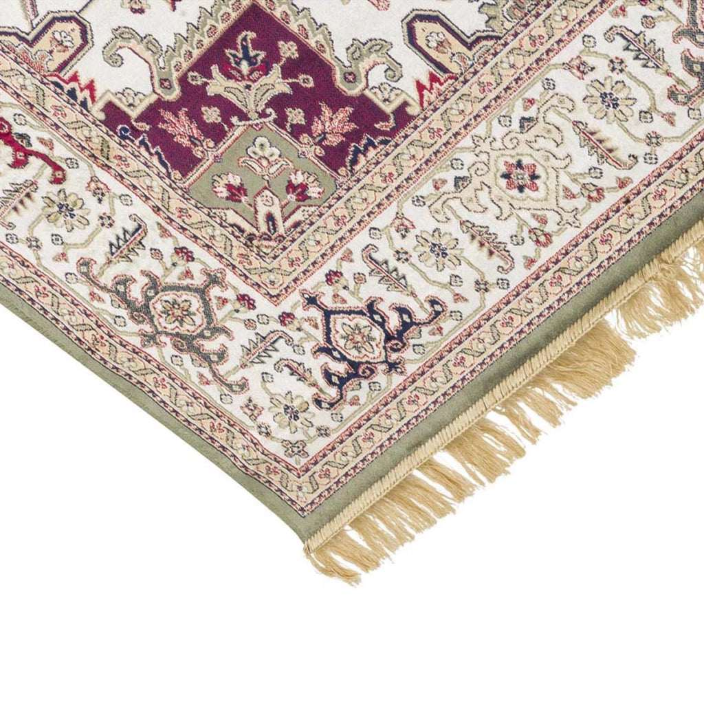 Tappeto RUBINE 304 Heriz VERDE cm.250x380 disegno classico persiano stile orientale tradizionale. Tappeto salotto, soggiorno, camera da letto, ingresso, corridoio.