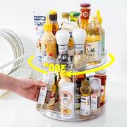 Organizzatore per la cucina girevole a due piani (23cm) trasparente