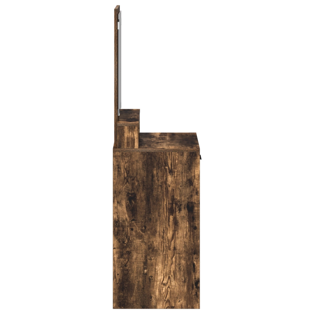 Toeletta  con cassetti in rovere scuro 50x41x140 cm