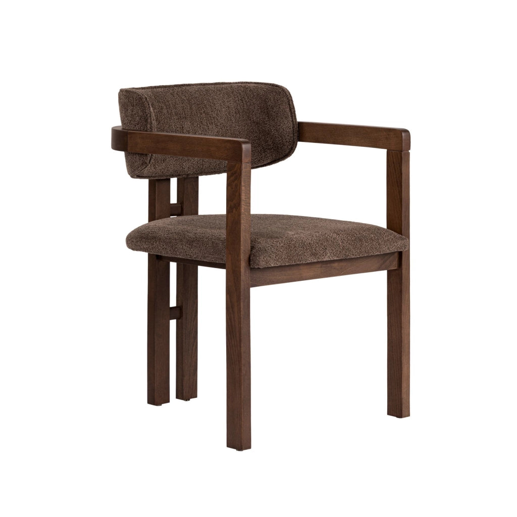 Sedia in legno "Toscana" - 54 x 54 x 76 cm - Marrone / Noce scuro