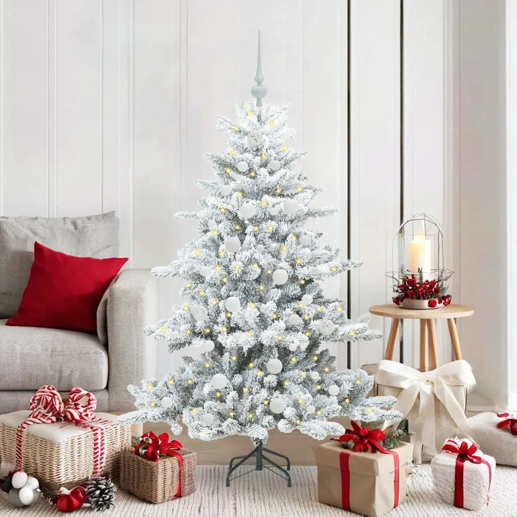 Albero di Natale | Decorazioni natalizie Artificiale con Rami Pieghevoli Bianco 150 cm