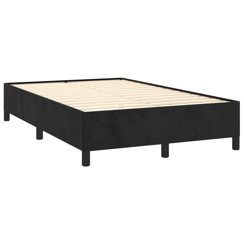 Letto a Molle con Materasso e LED Nero 120x190 cm in Velluto 3270325