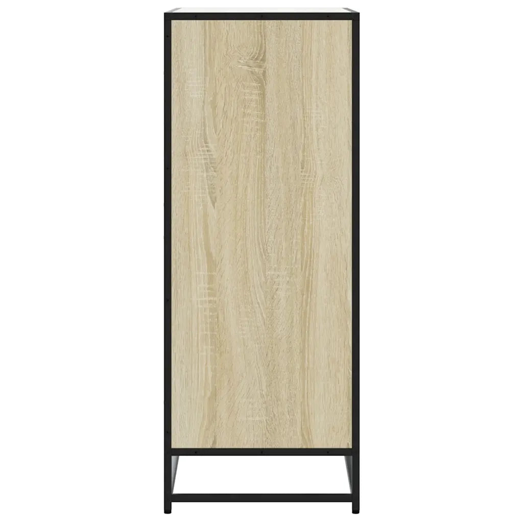 Scarpiera-Scaffale per scarpe Rovere Sonoma 75x38x97,5 cm Legno Multistrato Metallo 776730