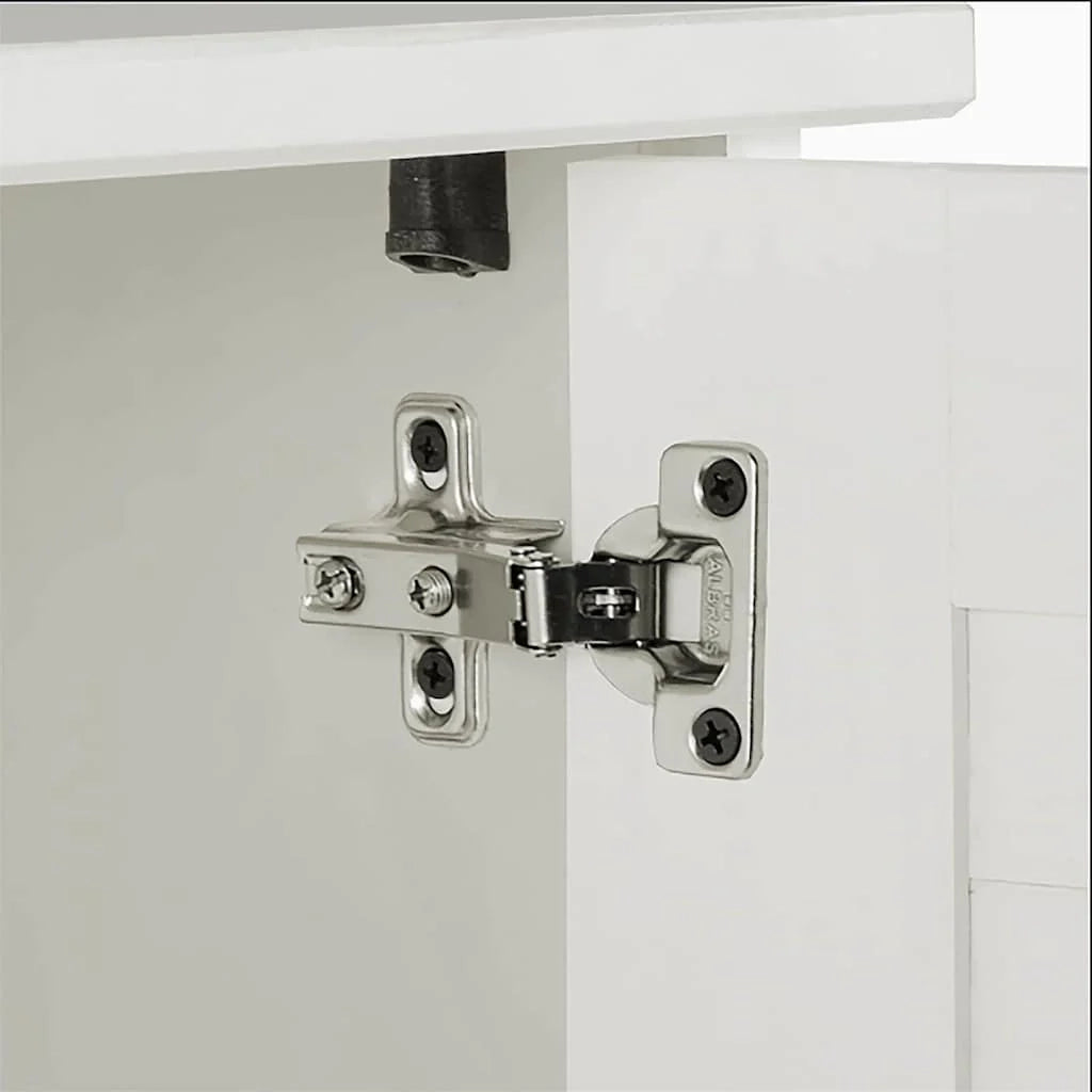Mobiletto da bagno moderno da parete con 3 ripiani 37 x 34 x 71,5 cm in legno massello di mango bianco 02_0057916