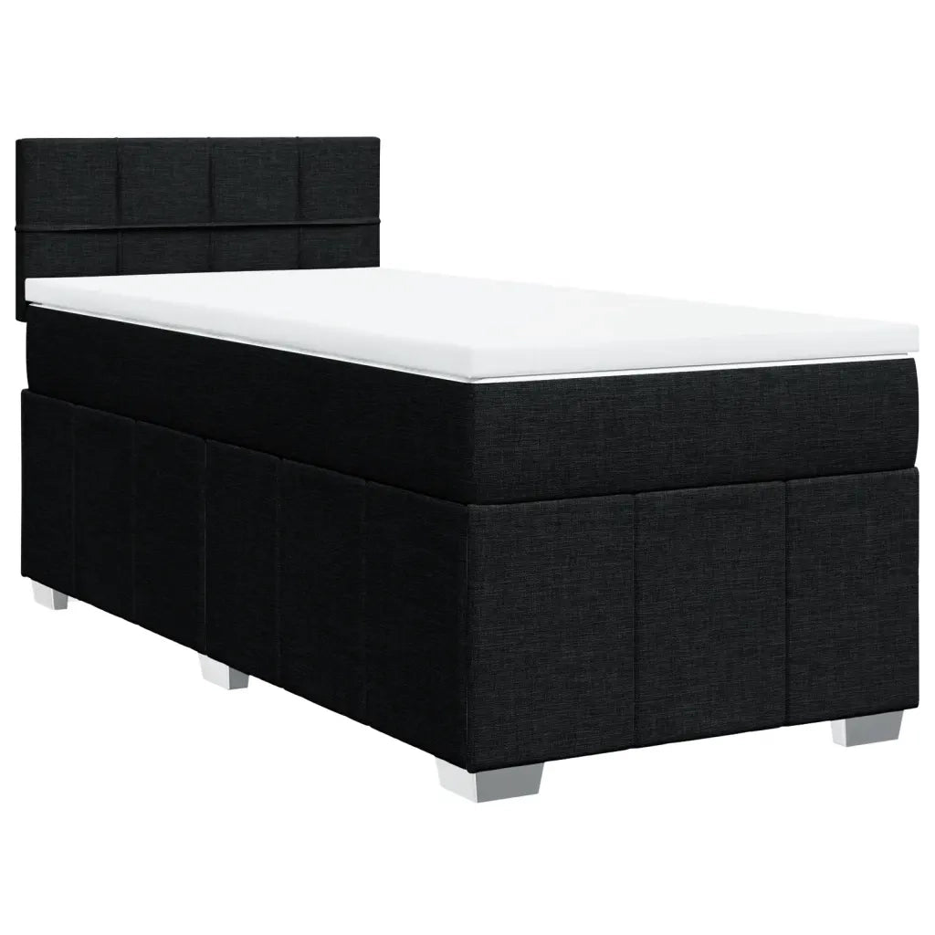 Giroletto a Molle con Materasso Nero 90x200 cm in Tessuto 3289253
