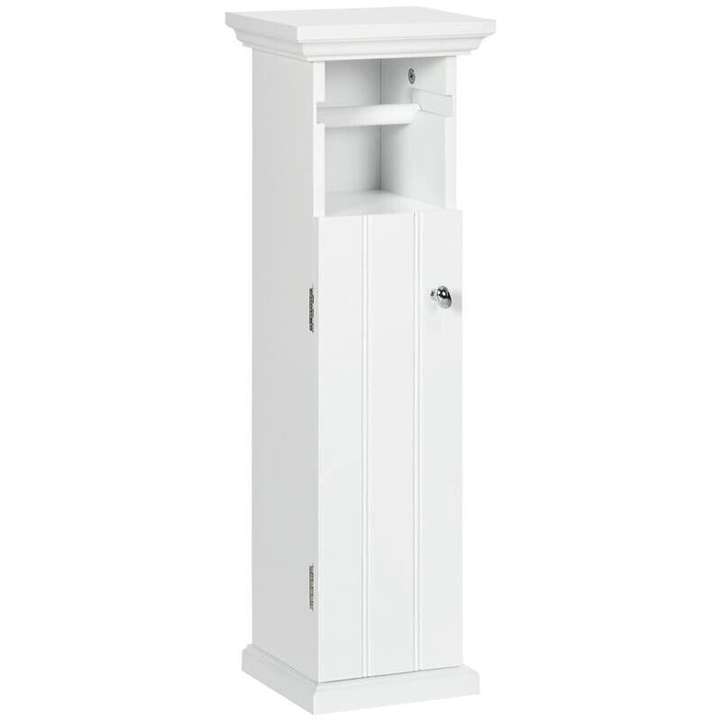 MOBILE BAGNO CON PORTA CARTA IGIENICA E ARMADIETTO 21.5X17.8X66.5CM BIANCO