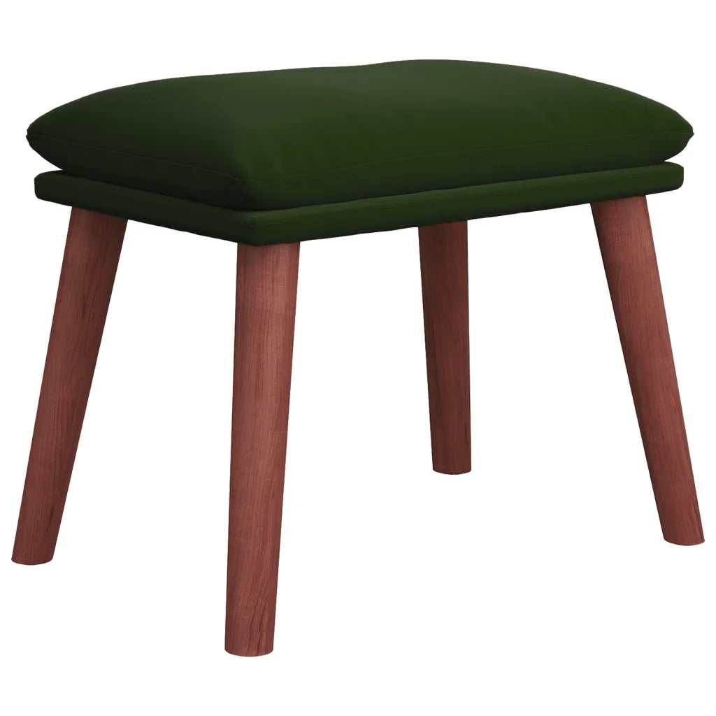 Poltrona Relax con Poggiapiedi Verde Scuro in Velluto 3097658
