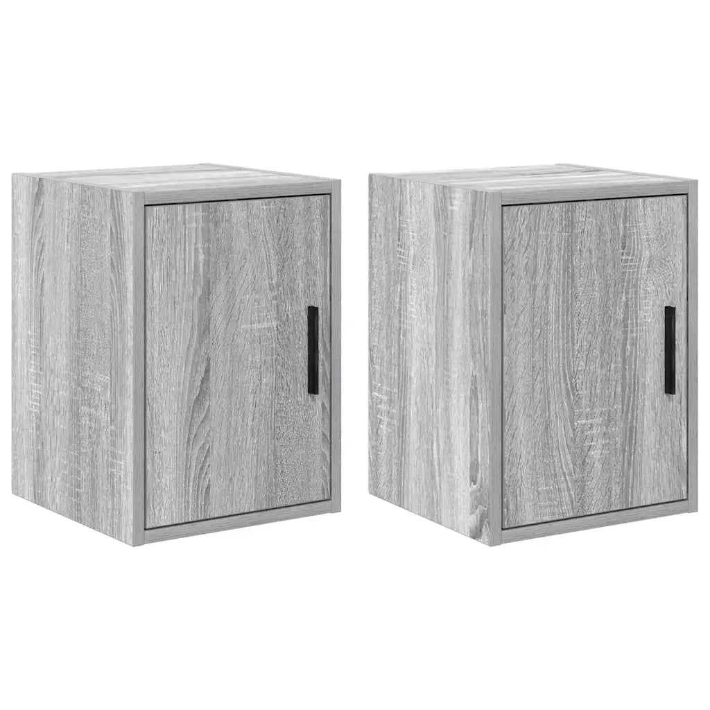 Pensili per Garage 2 pz Grigio Sonoma in Legno Multistrato 860618